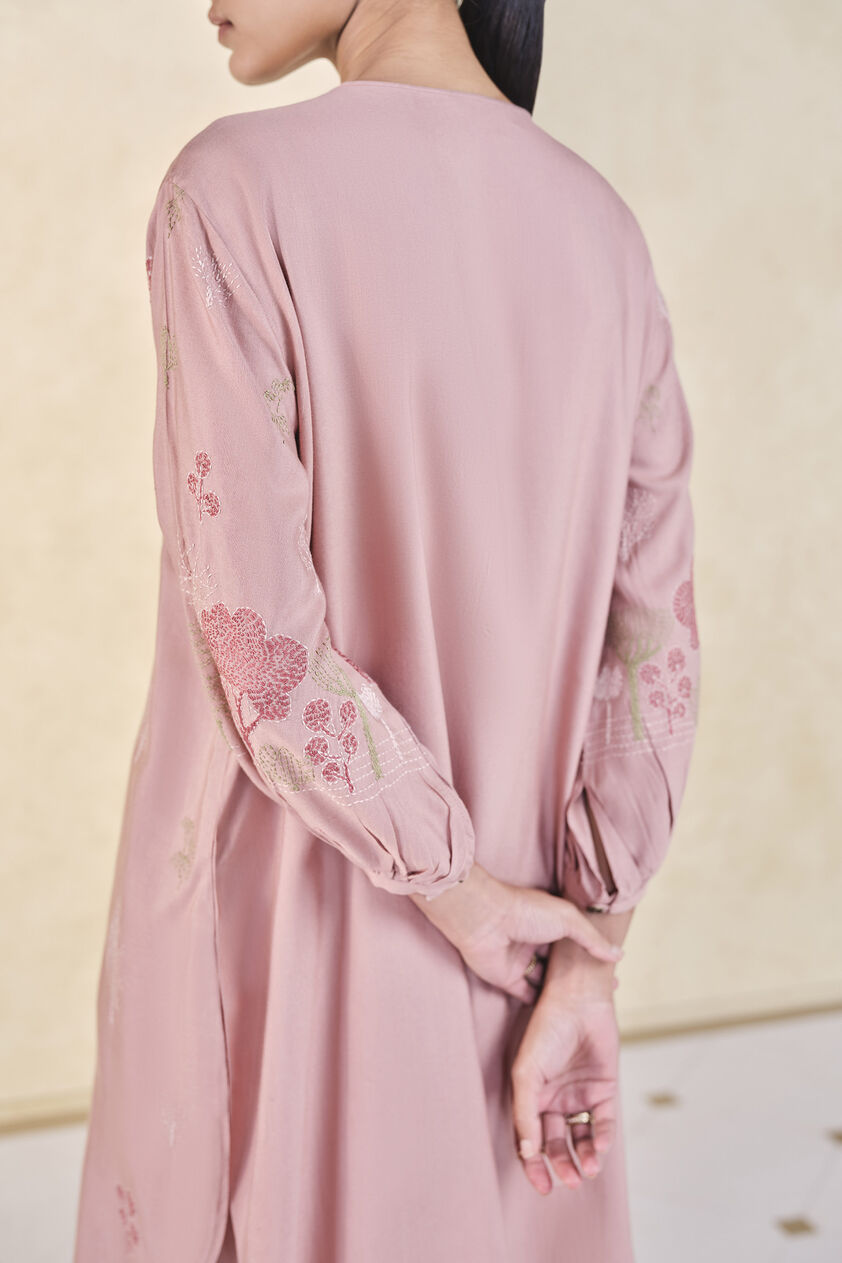 Dream Hand-embroidered Kantha Co-ord - Blush, Blush, image 6